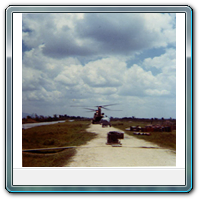This Chinook brought Water but overflew the HQ